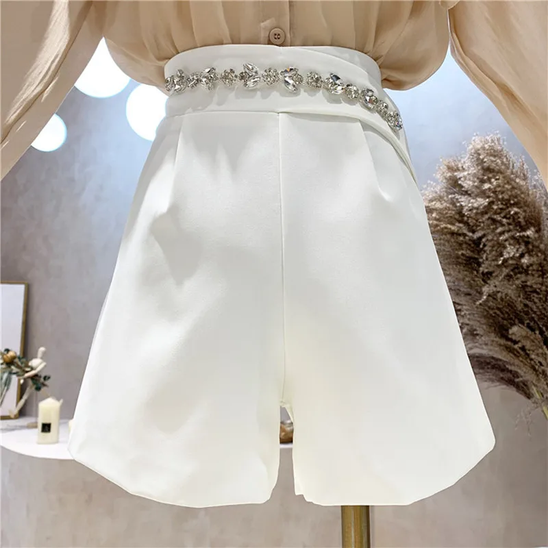 

New Women's Clothing Summer 2021 Fashion Design sense Casual wide leg Suit Shorts loose straight pants