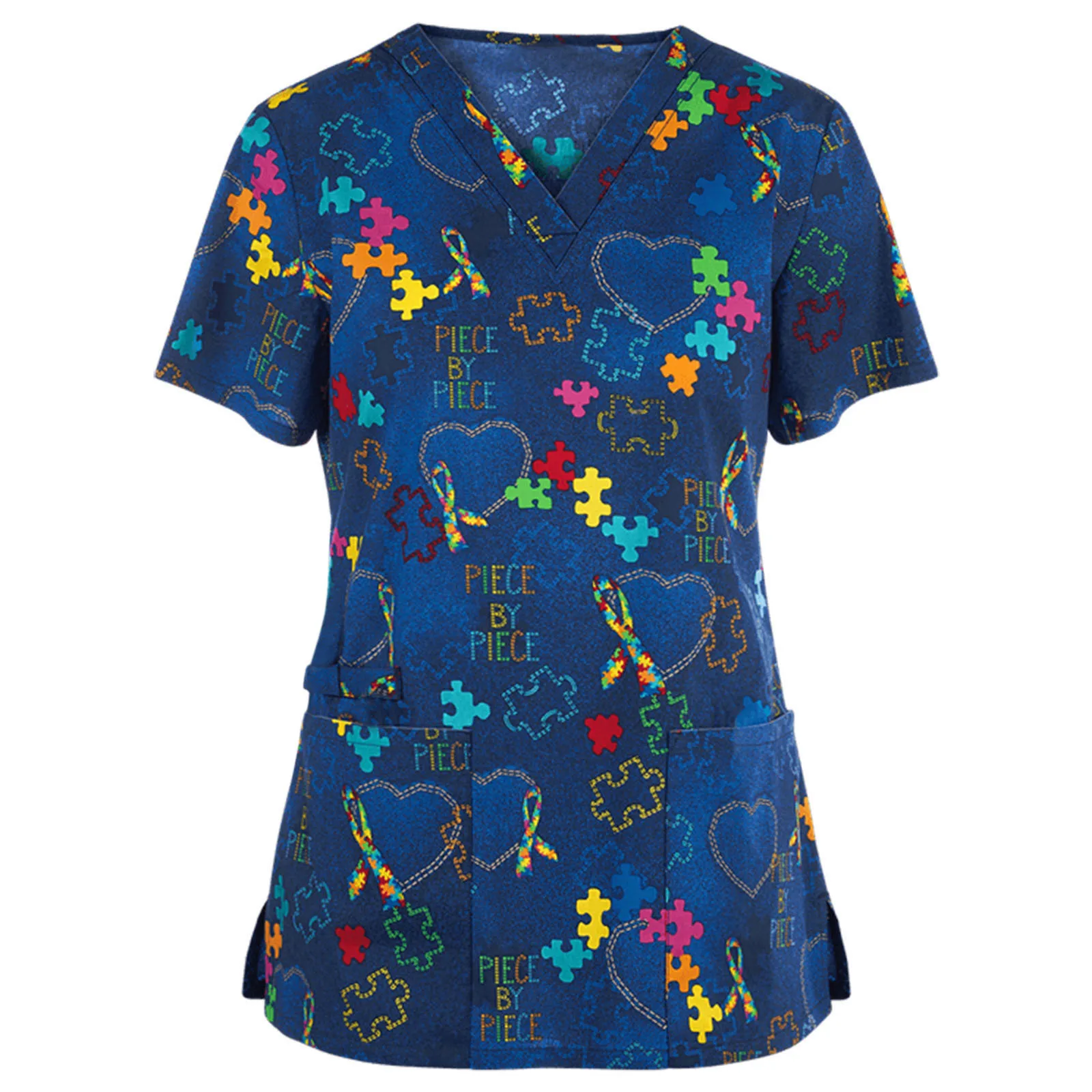 Хлопковая униформа для спа с мультяшным принтом медицинская модный Приталенный