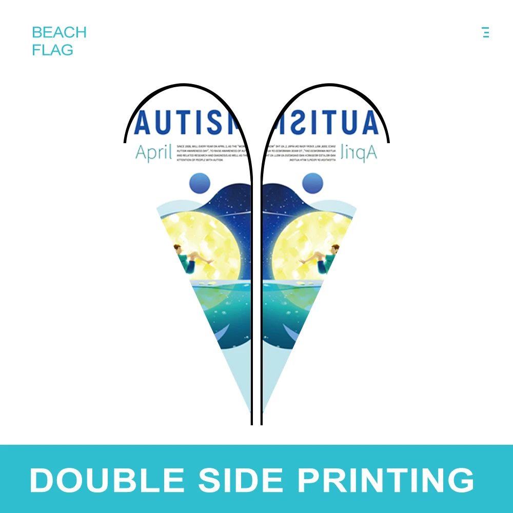 Пляжный флаг баннер слезы печать на заказ Двусторонняя выставка торговой