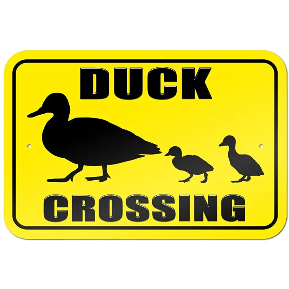 

Duck Crossing 9" x 6" Metal Sign