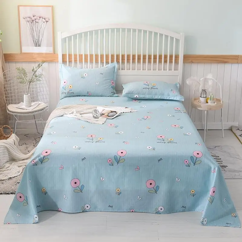 

Grey Flat Sheets 100%Cotton 200X230 230X250 3Pcs Bed Sheet Set Pillow shams Ultra Soft Wrinkle & Fade Resistant Breathable