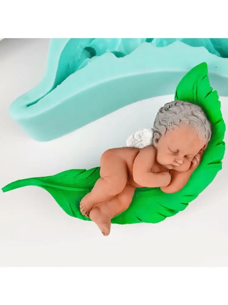 

Cute Leaf Kid Silicone Mould DIY Crafts Polymer Clay Ornaments Decorations Making Tool Epoxy Resin Mold