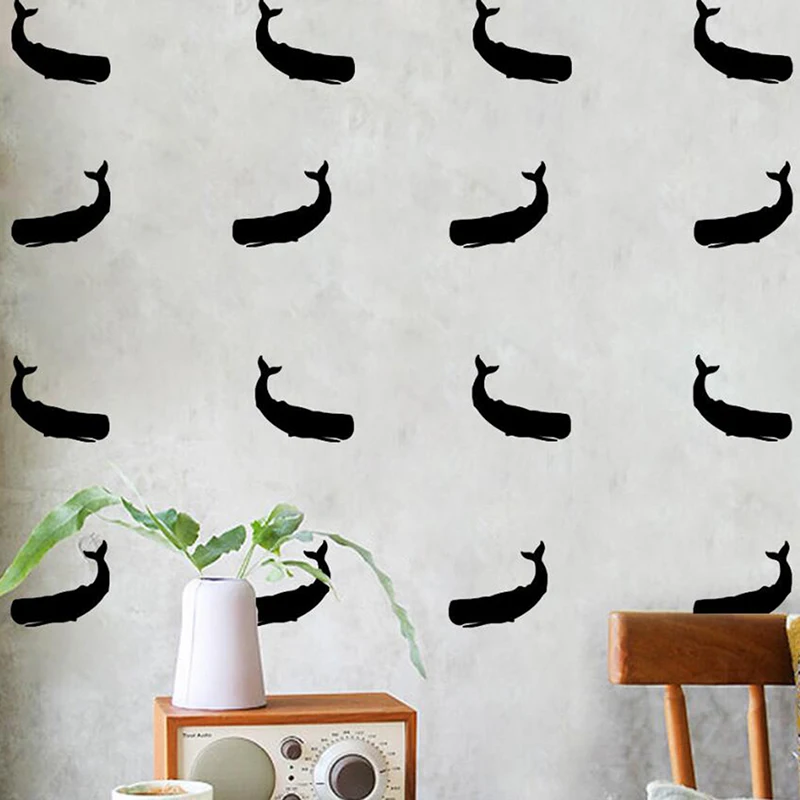 Настенные художественные наклейки с дельфинами настенные Мультяшные