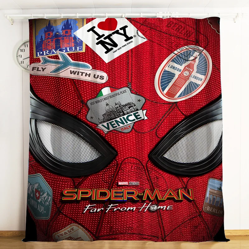 

Disney curtain cartoon spiderman hero expedition blackout curtain window valance curtains for living room