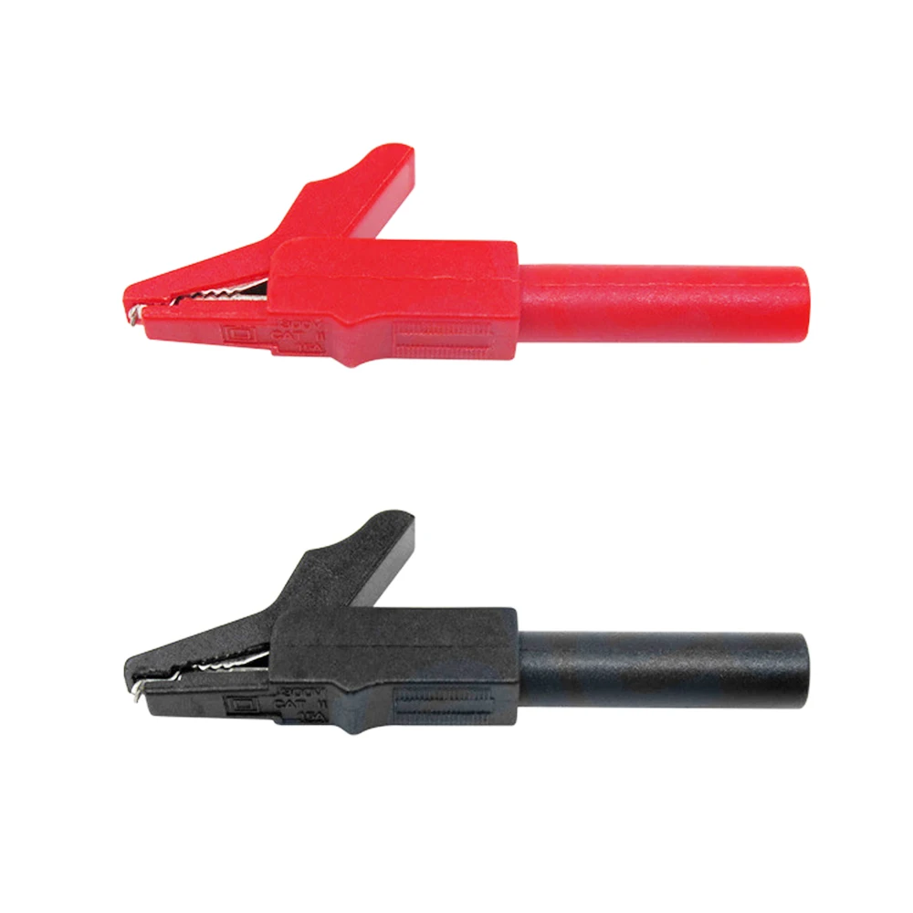 

2 Pcs Full Protective Alligator Clips Crocodile Clamp For Professional Multimeter Y98E