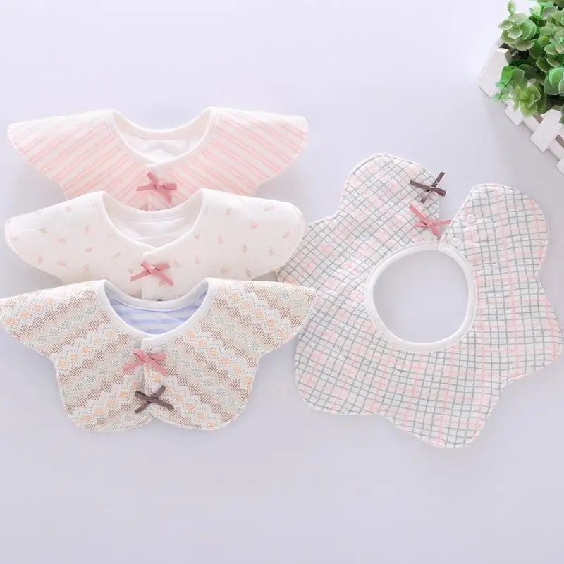 

Baby Cotton Waterproof Bibs Flower Cloth Bibs Saliva Towel Baby Feeding Smock Infant Burp Cloths Bandana Bibs Bibs Baby