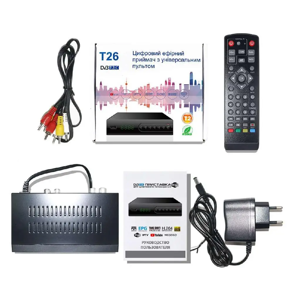 BEESCLOVER DVB T2 Terrestial приемник поддерживает Mpeg4 H.264 Youtube Wifi адаптер Iptv Av Hdmi выход