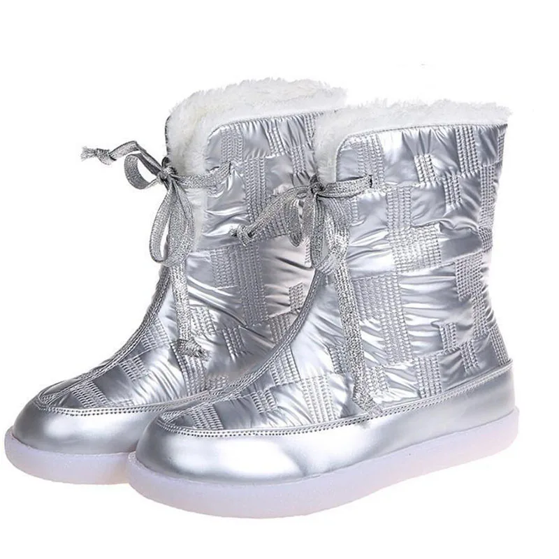 

booties woman 2021 Leather Warm Snow Boots Ladies Ankle Boots large size warm plush fur Shoes Waterproof women's Boot