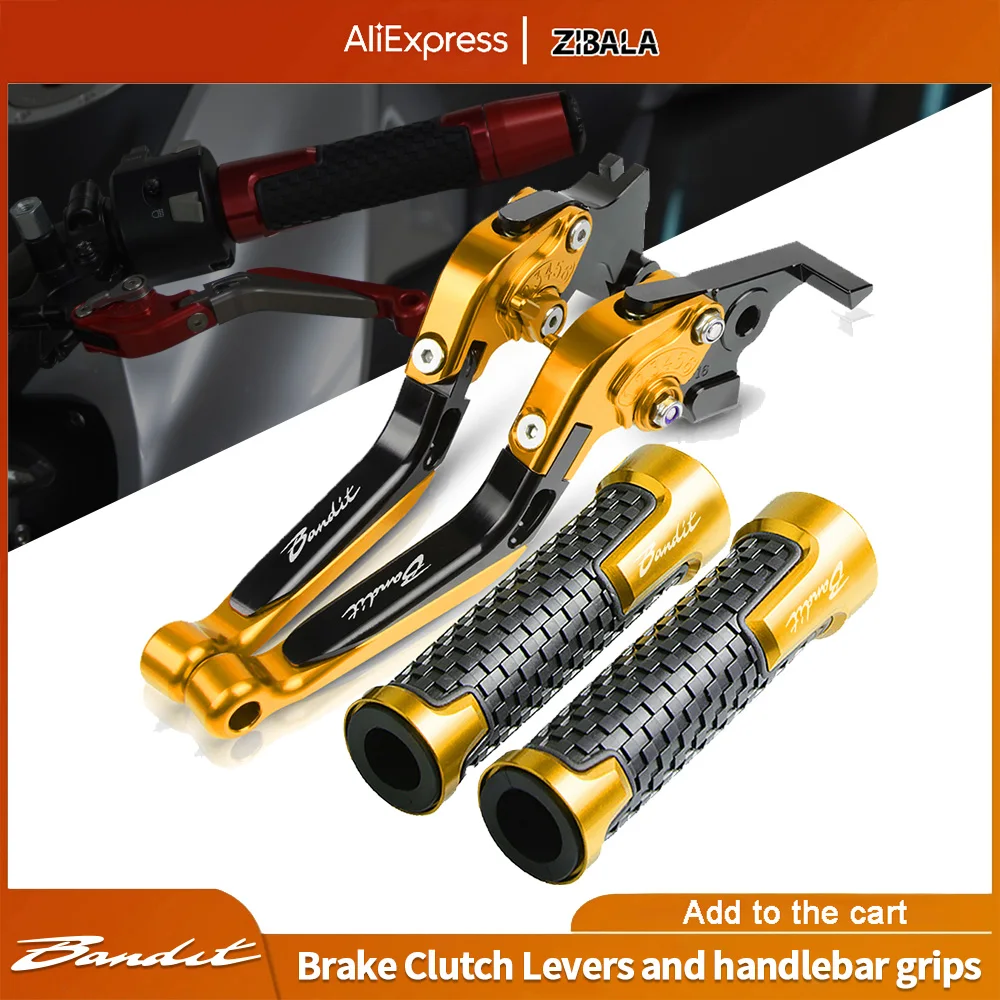 

Motorcycle Accessories Folding Extendable Brake Clutch Levers and handlebar grips FOR Suzuki GSF1200 BANDIT Bandit 1996-2000