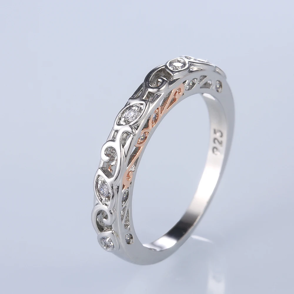 Huitan красивый узор женское кольцо Модные ювелирные изделия Кристалл Цирконий