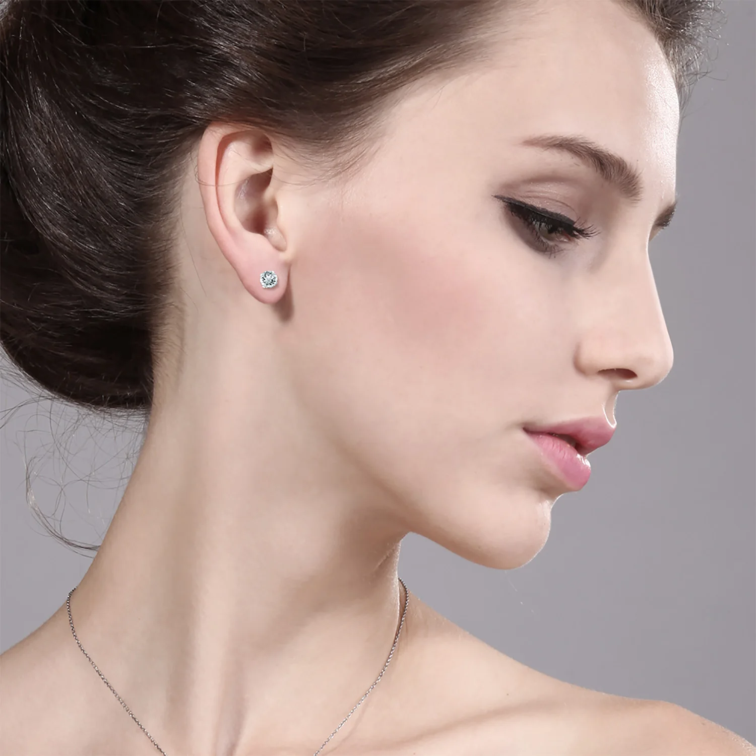 Драгоценный Камень Королевский 10K белое золото Небесно Голубой Аквамарин 4 Prong