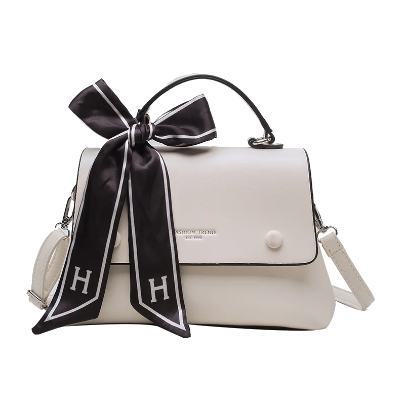 

Elegant Solid Color PU Leather Shoulder Bags for Women 2021 Small Bowknot Luxury Handbag Street Travel Crossbody Clutch
