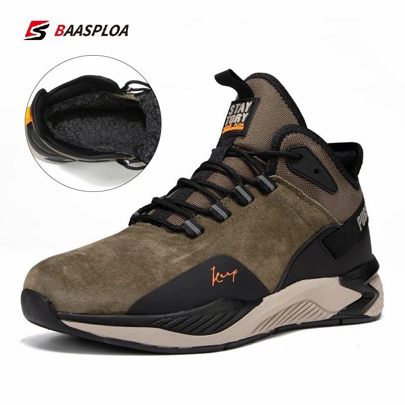 Baasploa новые мужские зимние теплые хлопковые туфли водонепроницаемые