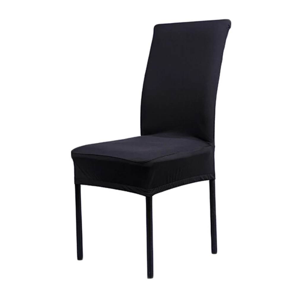 Polyester Chair Cover Black Dining Room Slipcover Removable Seat Elastic Protection For Home Supplies | Дом и сад
