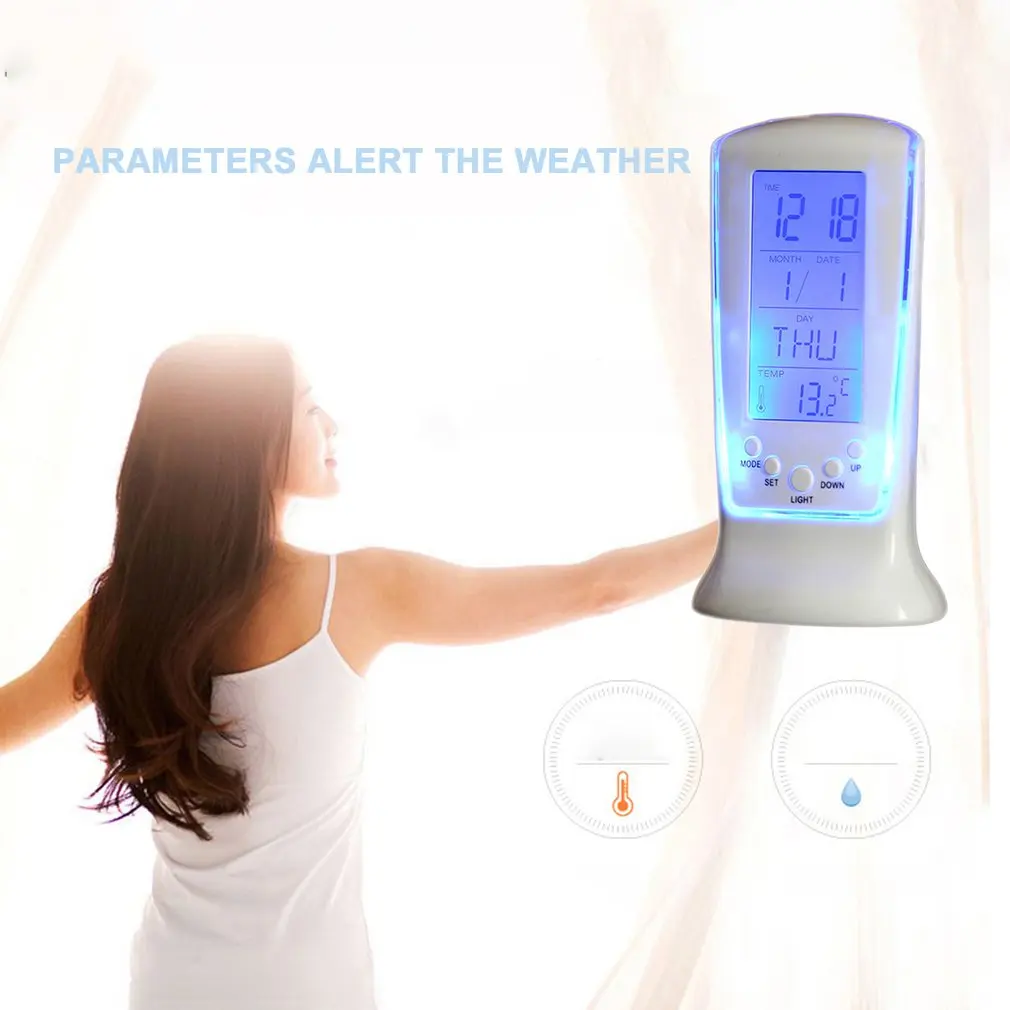 Спальня Будильник для студента креативный немой небольшие часы умный