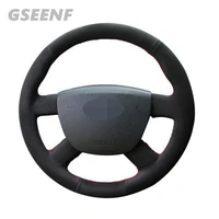 for focus 2 2005 2011 ford kuga 2008 2011 transit 2010 c max 2007 2010 car steering wheel cover wearabl black diy suede
