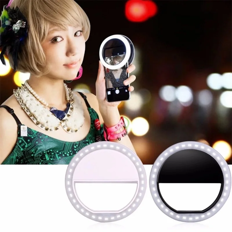 

Fill Light Ring Light Mobile Phone Fill-in Light LED The Third Gear Selfie Fill Light Live USB Rechargeable
