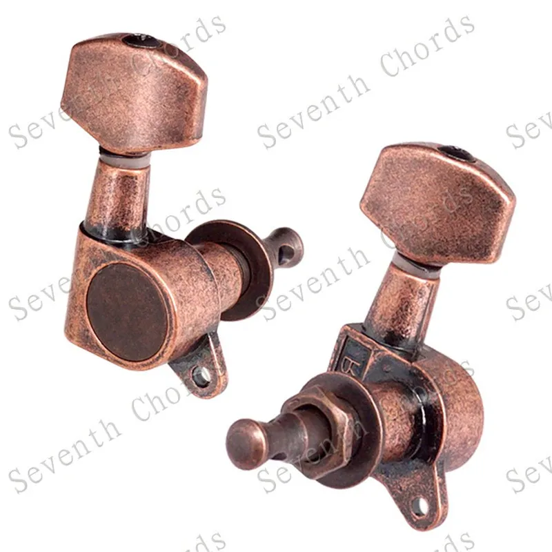 1 set bronze kupfer elektrische akustische gitarre tuning pegs keys saiten taste tuner maschine köpfe zubehör teile free global shipping