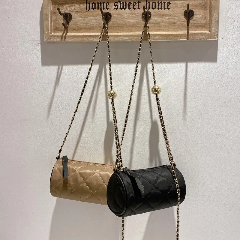 

Female bag new fashion messenger cylinder bag 2020 Korean fashion Oxford cloth pillow bag simple mini shoulder bag purses