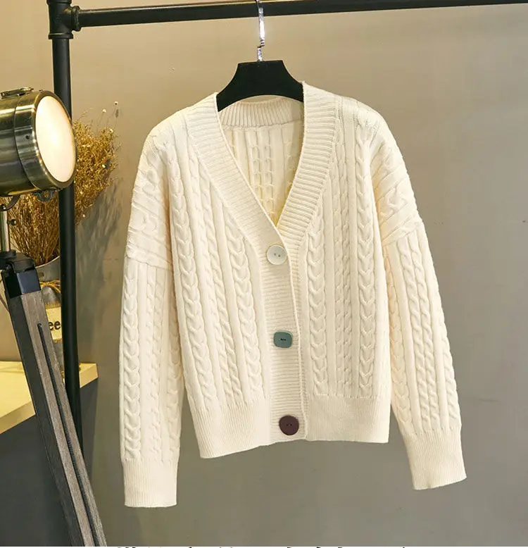 Осень-зима свободный утепленный вязаный кардиган в Корейском стиле женский