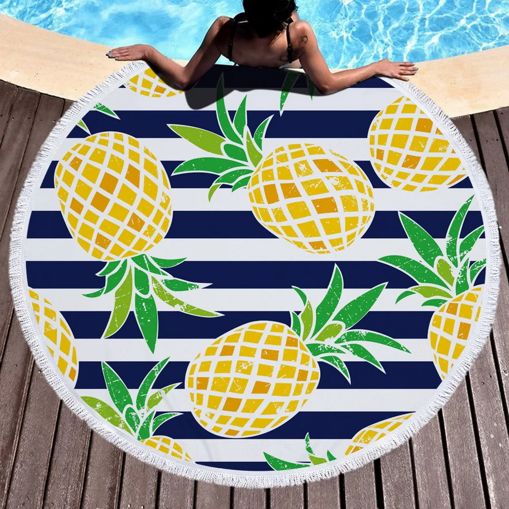 Summer Cartoon Series Microfiber Beach Towel With Drawstring Backpack Bag Sport Yoga Blanket Swimming Bath | Дом и сад