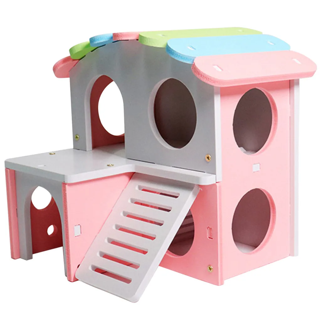 Игрушка для маленьких домашних животных клетка дома цветная мышь хомяк