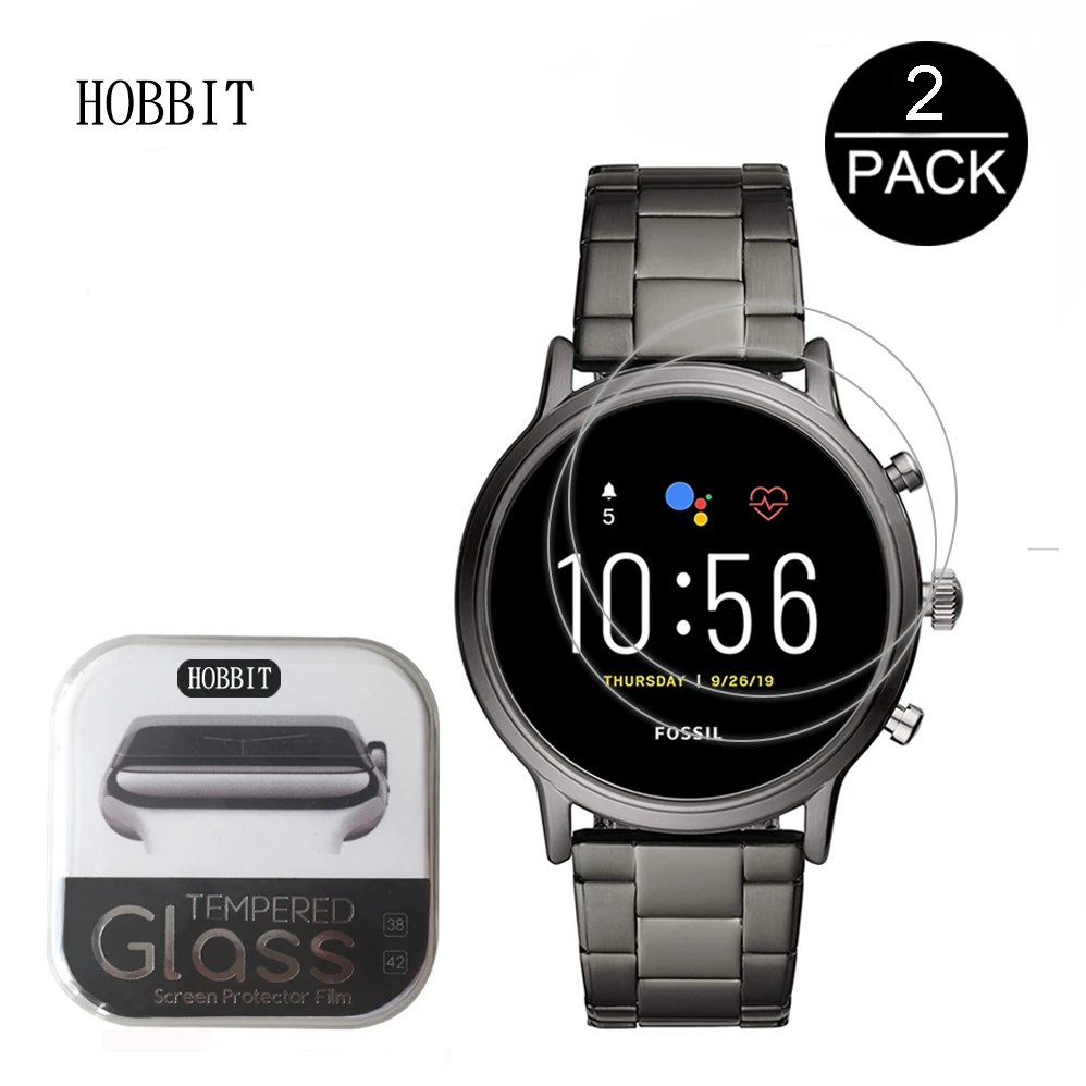 2 упаковки 0,3 мм 2.5D Защитная пленка для экрана Fossil men's Gen 5 Carlyle Smartwatch Clear 9H защита для экрана из закаленного стекла