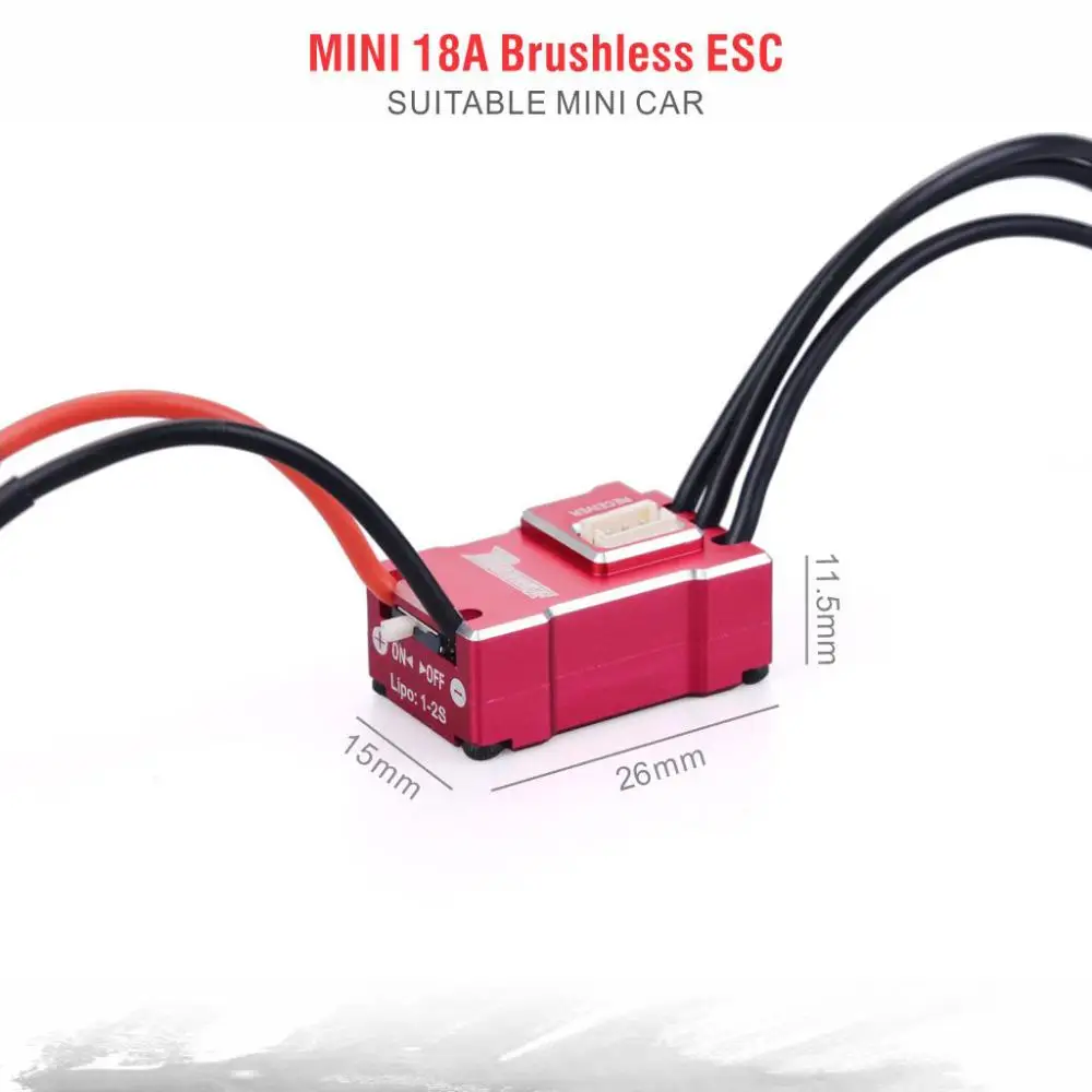 Мотор с 18A ESC для Kyosho Mr03 Atomic DRZ 1/24 1/28 RC Car Rocket MINI 1/32 2500KV 3500KV 5500KV 7500KV 9500KV|Детали и