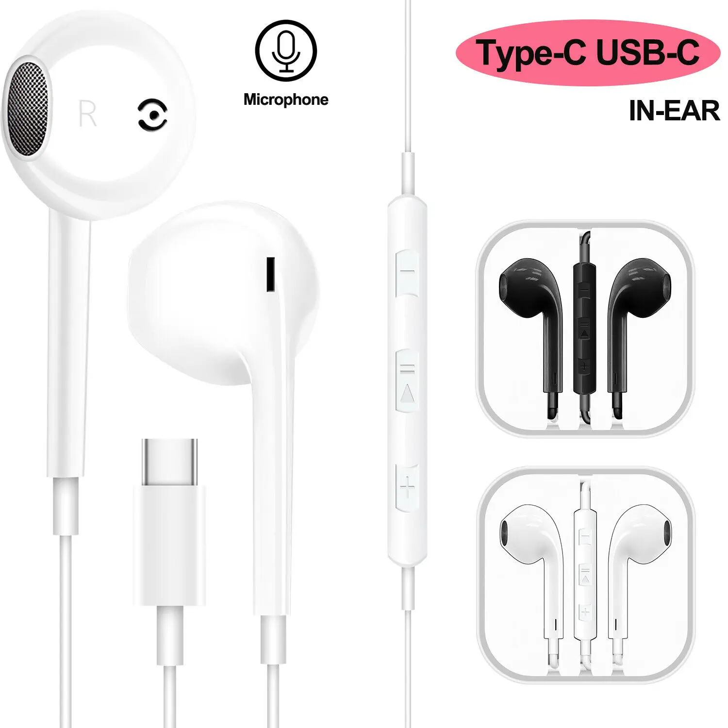 

For Samsung Galaxy S21/S20 FE/Note 20/10 Wired Stereo USB-C Type C Earphone With Bass Earbuds Music Sport Gaming Headset mic