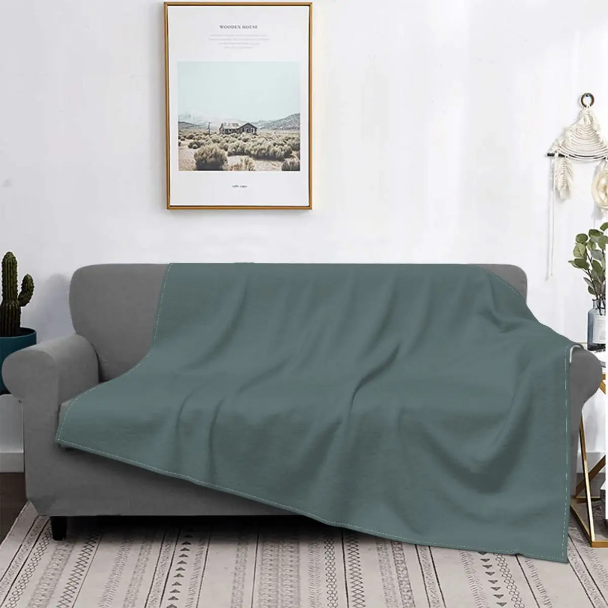 

Manta de Color Solid Lido verde Jade Aqua, colcha de lino para cama a cuadros, manta Kawaii, ropa de cama y fundas
