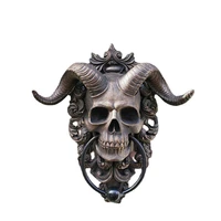 buf goat skull door hanging decoration pendant door knocker resin punk demon satan skull sheep head doorbell wall hangings