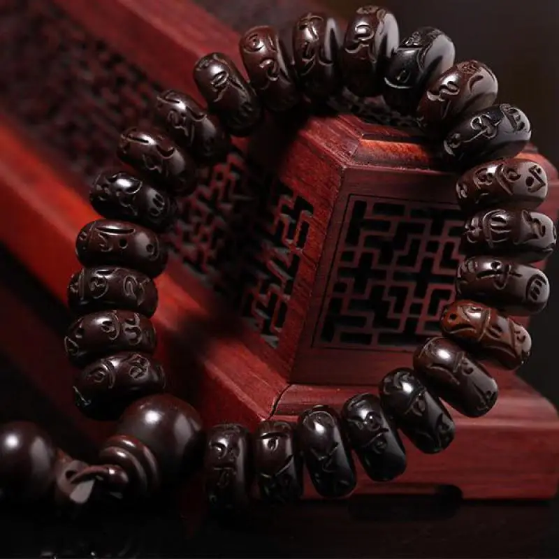 Натуральные бусы Будды Браслеты Ручной Работы жилеткой обманкой дерева Ом Мани