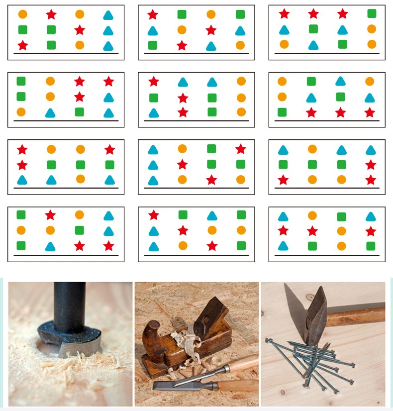 Игрушка montessori Цвета и фруктов двусторонняя игра логическое мышление обучение детей обучающие игрушки для детей деревянная игрушка
