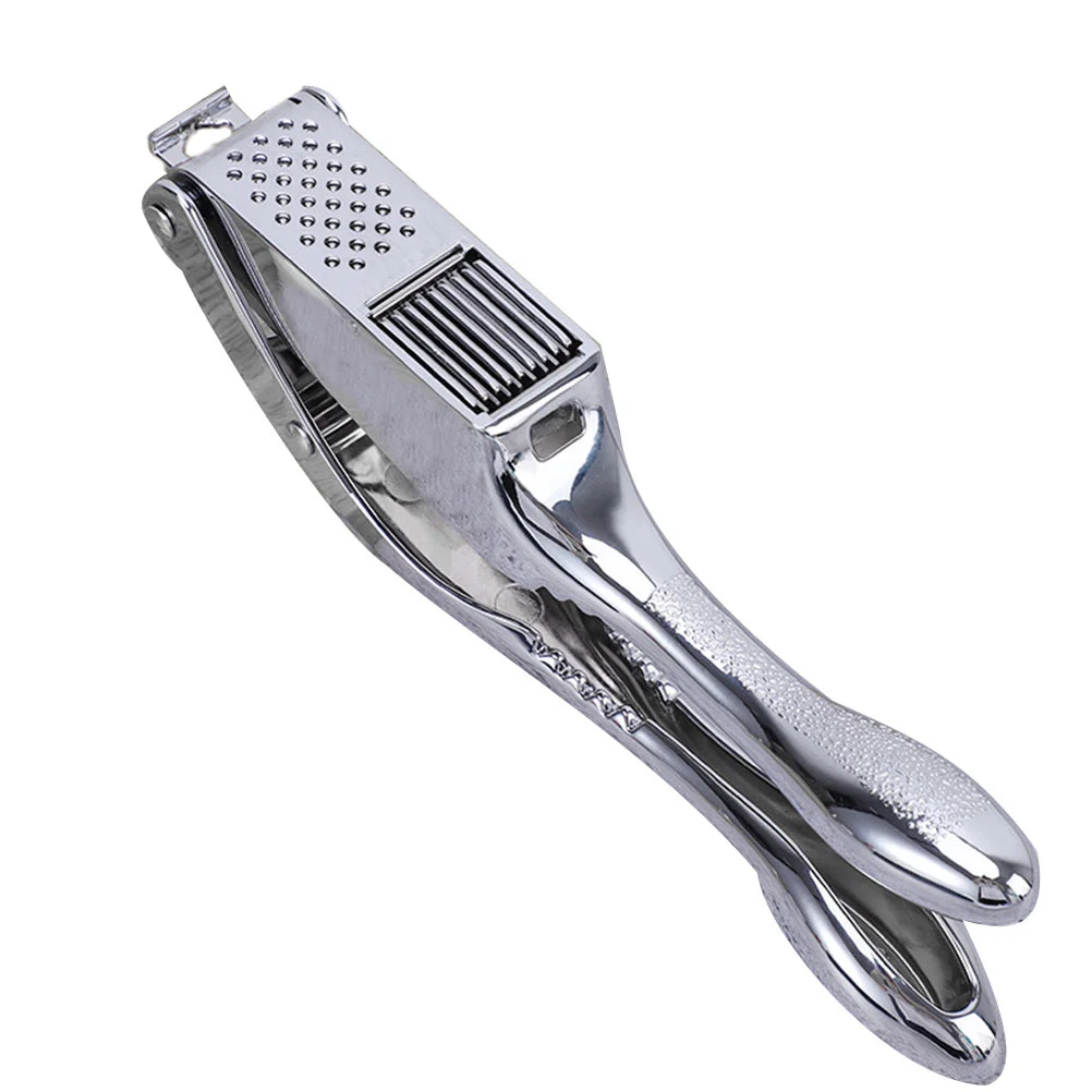 

1Pc 3-in-1 Walnut Opener Practical Garlic Squeezer Home Kitchen Supply (Silver)