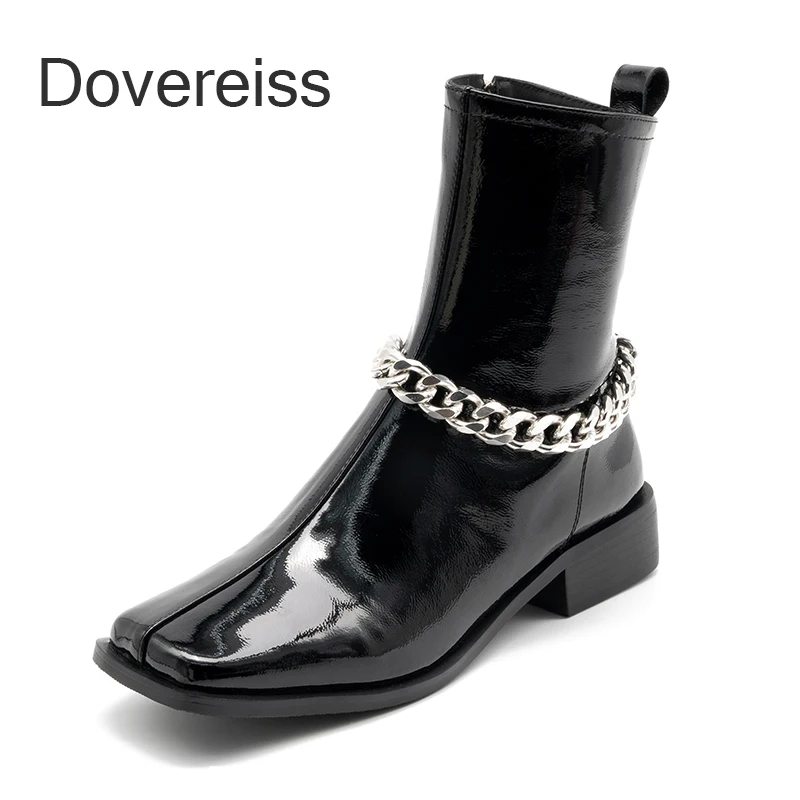 

Модные зимние привлекательные мотоциклетные ботинки doveiss из натуральной кожи, повседневная обувь, белые ботильоны 40
