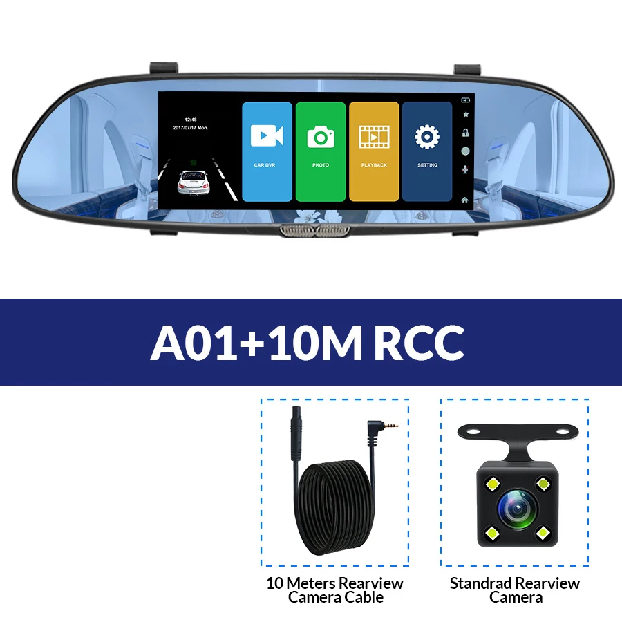 A01-10M RCC E-ACE Android gps навигация автомобильный видеорегистратор 3g Wifi камера 7 дюймов gps навигаторы 1080P видео рекордер зеркало заднего вида - Размер экрана, дюймов: A01-10M RCC