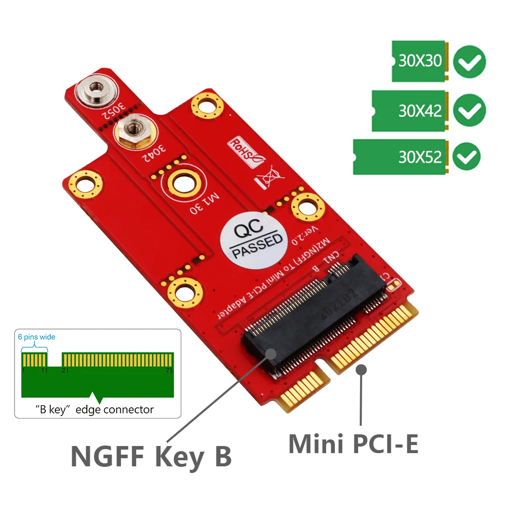 

Адаптер M.2 Key B-Mini PCI-E для модуля 3G/4G/5G
