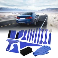 21pcs blue portable felt edge squeegee car vinyl wrap application tool scraper decal auto car cleaning car brush accessories csv