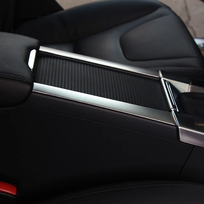 

Car styling Cup Holder Armrest Box Decoration storage sequins accessories Stainless Steel stickers Cover For Volvo XC60 S60 V60