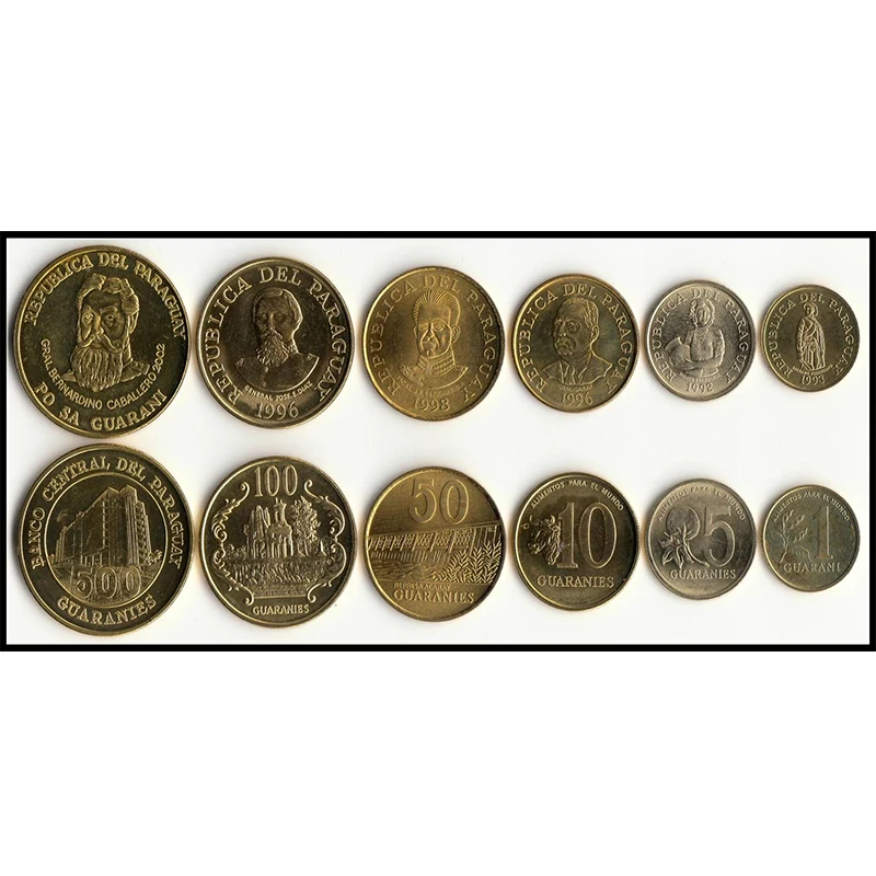 Set 6Pcs Paraguay Coins Latin America 100% Real Original Coin Collection | Дом и сад