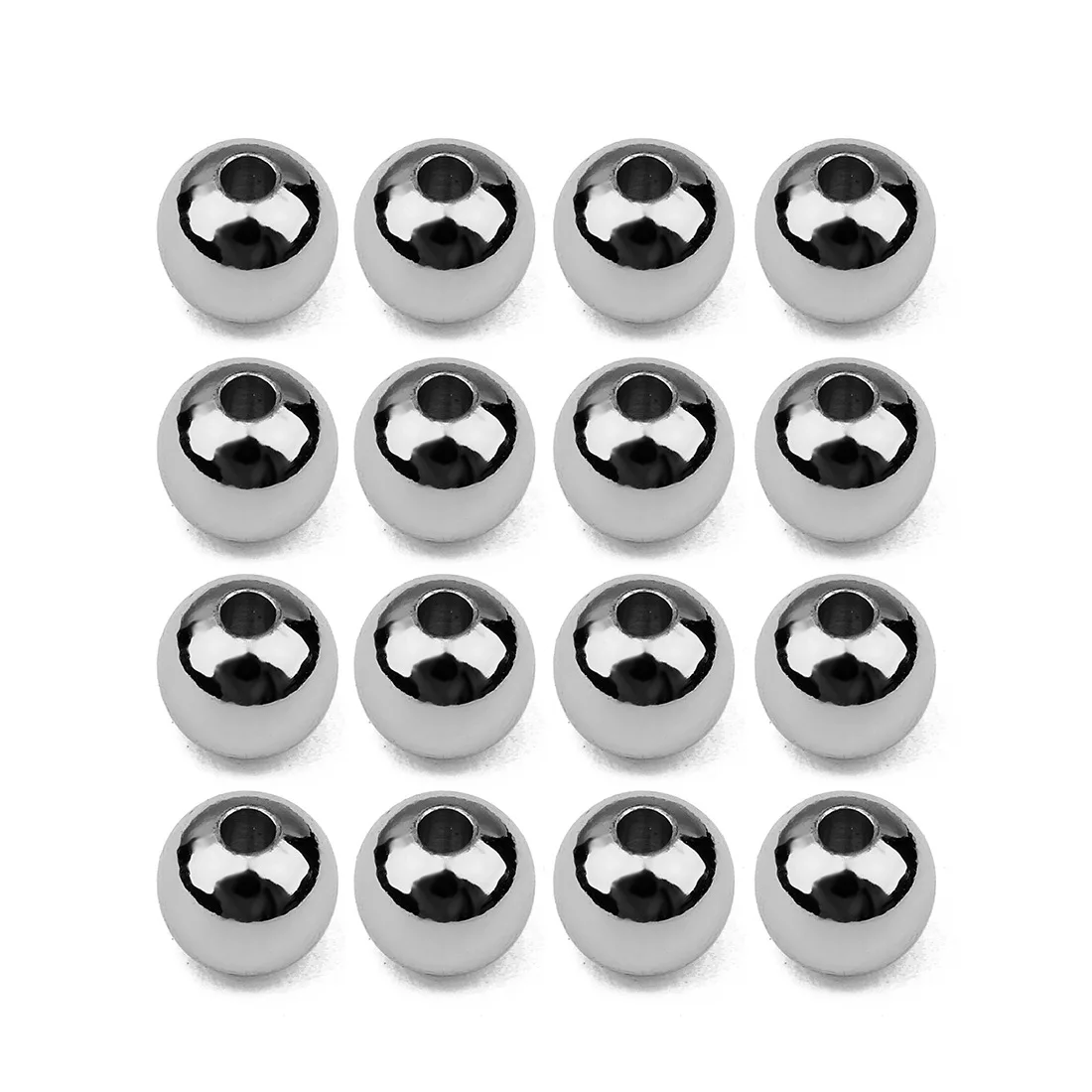 

50Pcs/Lot 4 5 6mm Metal Necklace Bracelet Loose Bead Findings Spacer Beads for Jewelry Making Diy Handmade Accessories Wholesale