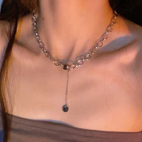 women jewelry simply metal choker necklace 2021 new design hot selling silvery plating chain necklace for women gifts