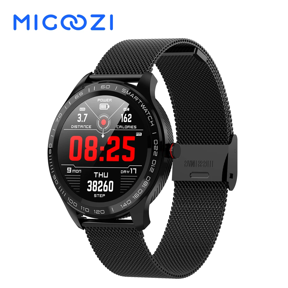 L9 Смарт часы для мужчин ECG PPG сердечного ритма кровяное давление Smartwatch Полный