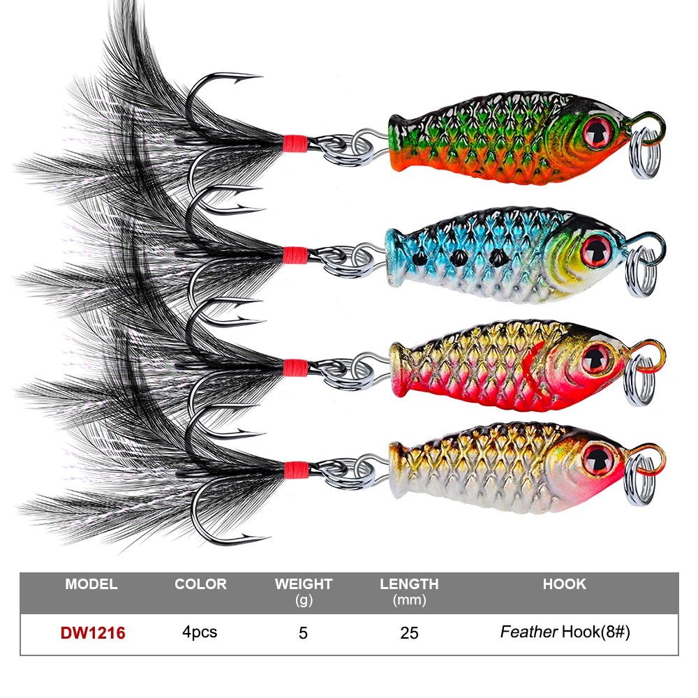 

New Arrival 4pc/lot New Fishing Tackle Lead Fishing hard Bait 6.4g 4 colors Fishing lure DW1216
