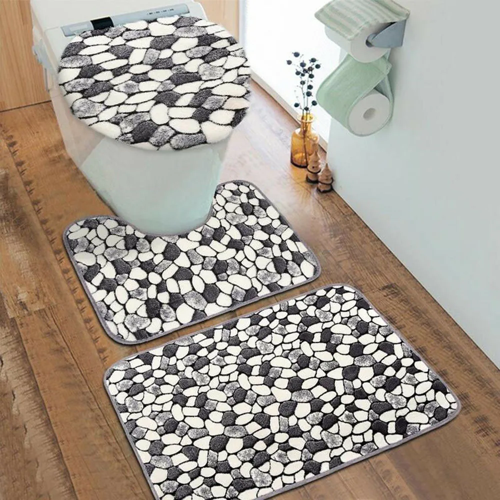 

Kitchen Bathroom Mat Bed Comfortable Washable Toilet Lid Cover Bath Mat