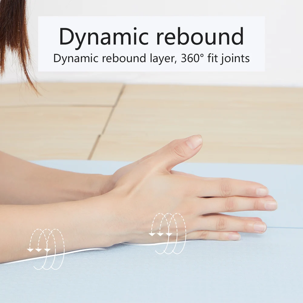 Коврик для йоги TPE завернут в 6 мм нескользящие спортивные подушки расширения