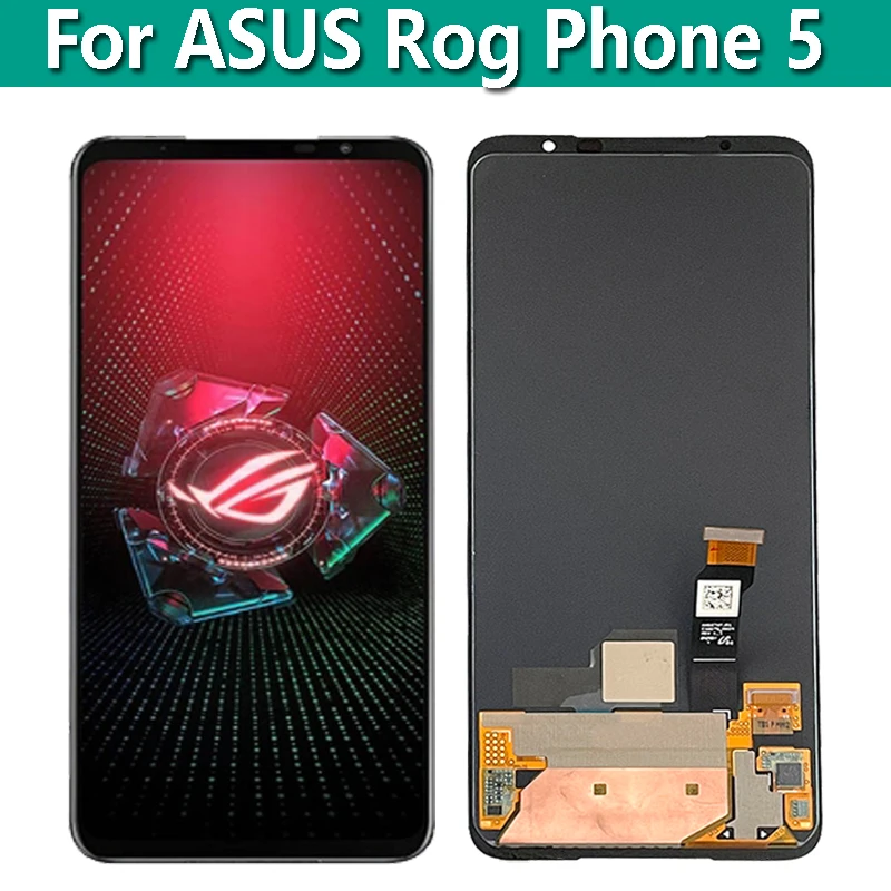 Pantalla LCD AMOLED de 144HZ para m&oacute;vil, montaje de digitalizador t&aacute;ctil de 6,78 pulgadas para Asus ROG Phone 5 ZS673KS, ZS673KS I005DA-0
