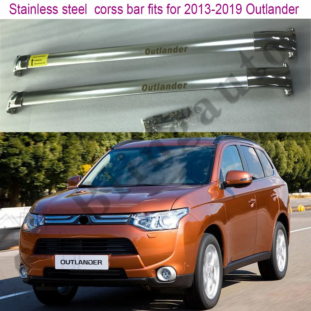 

Поперечная штанга из нержавеющей стали подходит для M.itsubishi Outlander 2013-2019, 2 шт., серебристая багажная штанга