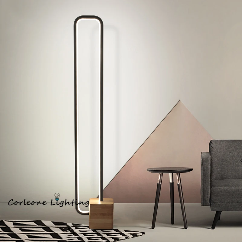 Современные RGB Напольная Лампа в скандинавском стиле светодиодный дерево лампа