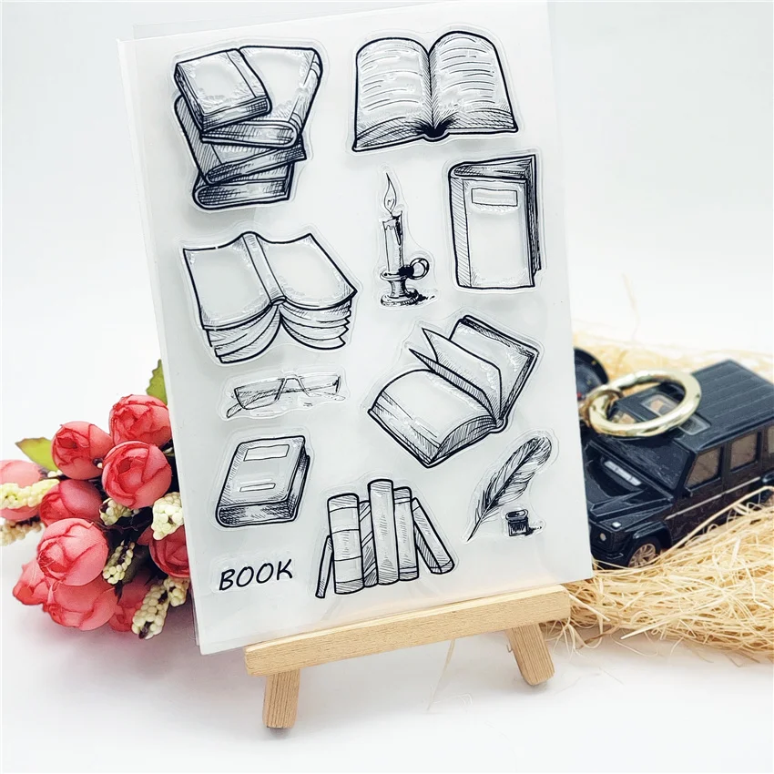 11x16CM book learning transparent seal clear stamps silicone roller DIY scrapbook album / card production | Дом и сад